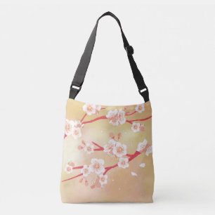 Bolso Cruzado Flores de flores de cerezo melífero rustico en fl