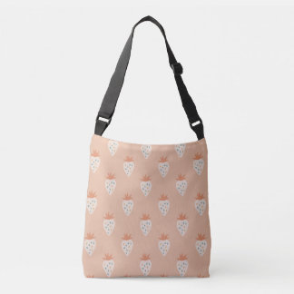 Bolso Cruzado Flores de fresa dibujadas a mano