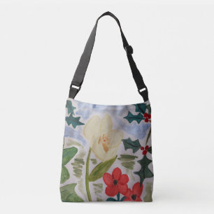 Bolso Cruzado Flores de invierno y Holly
