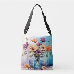 Bolso Cruzado Flores de manantial acuarela