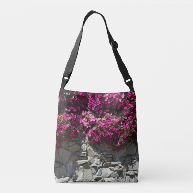 Bolso Cruzado flores de pared (Reverso)