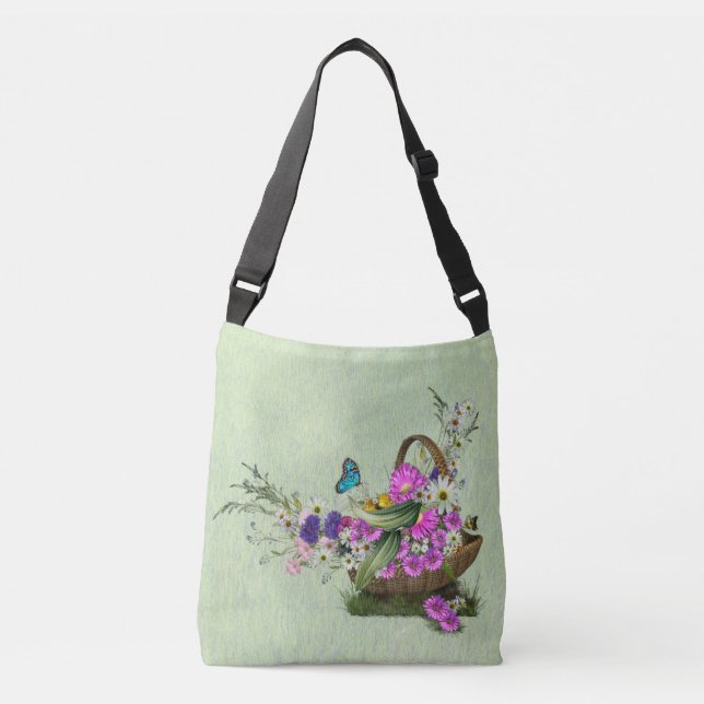 Bolso Cruzado Flores de primavera de verano medio (Anverso)