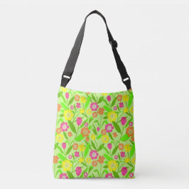Bolso Cruzado Flores de Tulip Floral Pastel