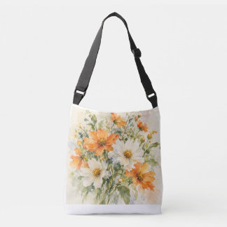 Bolso Cruzado Flores de verano al acuarela