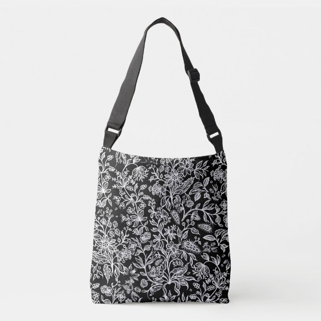 Bolso Cruzado Flores decorativas 21 (Anverso)