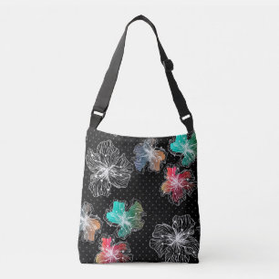 Bolso Cruzado Flores dibujadas sin rompecabezas abstractas como