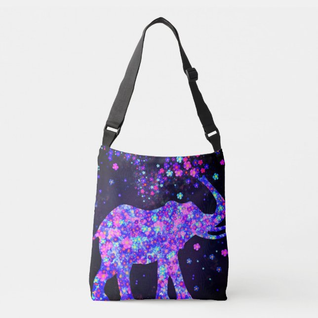 Bolso Cruzado Flores elefantes (Anverso)