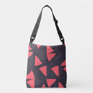 Bolso Cruzado Flores geométricas circulares abstractas, elegante