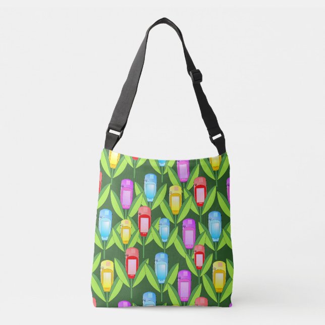 Bolso Cruzado Flores GPS (Anverso)