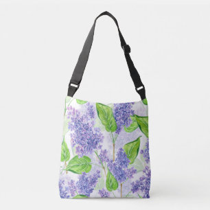 Bolso Cruzado Flores lilicas acuáticas