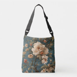 Bolso Cruzado Flores rojas de coral exquisito blanco y exuberant