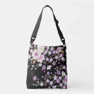 Bolso Cruzado Flores rosadas en cascada