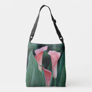 Bolso Cruzado Flores rosas Calla Lilies