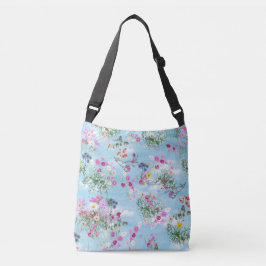 Bolso Cruzado Flores silvestres contra el cielo azul