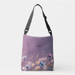 Bolso Cruzado Flores silvestres delicadas pastel primavera perso