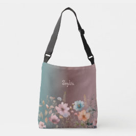 Bolso Cruzado Flores Silvestres Pastel Primavera Personalizar Gr