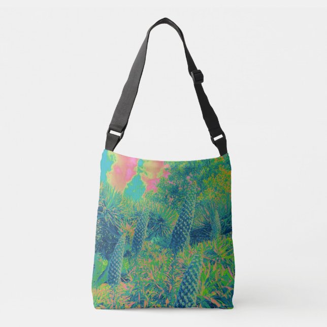 Bolso Cruzado Flores tropicales de equio de vibe (Anverso)