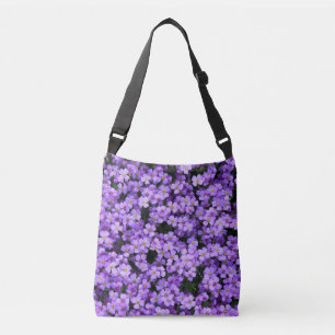 Bolso Cruzado Flores violetas