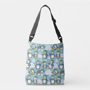 Bolso Cruzado Fondo de pequeños pingüinos