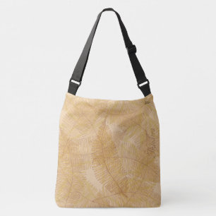 Bolso Cruzado Fondo elegante de hojas de oro