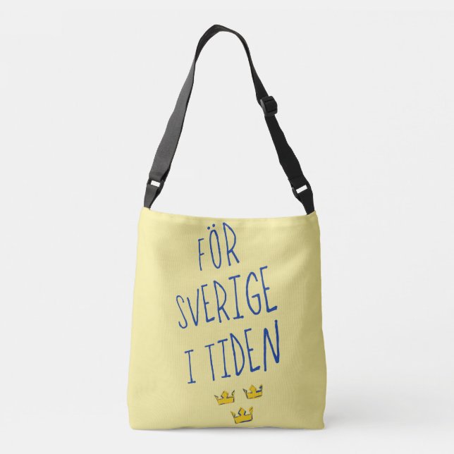 Bolso Cruzado För Sverige i Tiden Bag, Motto sueco (Reverso)