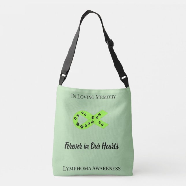 Bolso Cruzado Forever In Our Hearts Lime Green Awareness (Reverso)