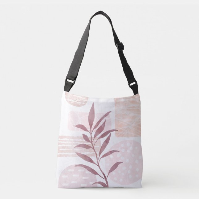 Bolso Cruzado Formas de acuarela de cálculo abstracto (Anverso)