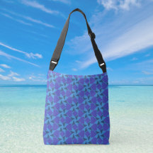 Formas geométricas en turquesa y azul Crossbody