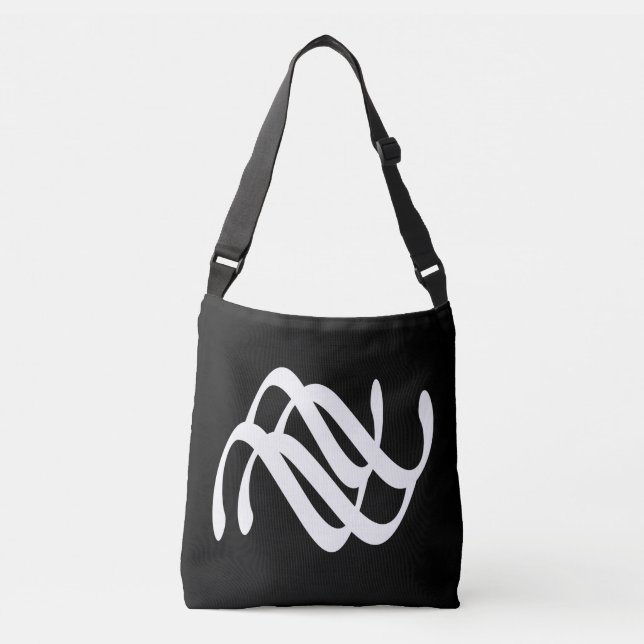 Bolso Cruzado formas modernas arte de líneas abstractas (Anverso)