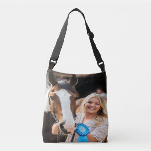 Bolso Cruzado Foto de caballo de exposición de ganado personaliz