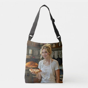 Bolso Cruzado Foto de comer pizza personalizar