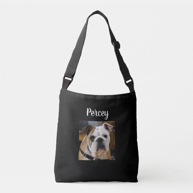 Bolso Cruzado Foto de perro personalizada (Anverso)