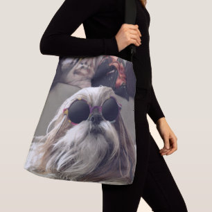 Bolso Cruzado Foto genial de un Shih Tzu con gafas de sol vintag