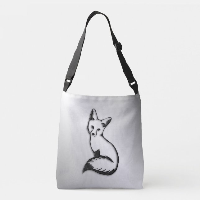 Bolso Cruzado Fox plateado (Reverso)