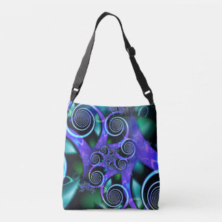 Bolso Cruzado Fractal púrpura del remolino