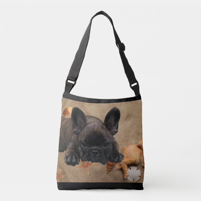 Bolso Cruzado Französische Bulldogge am Meer French Bulldog (Anverso)