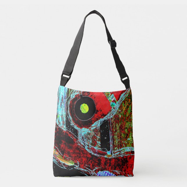 Bolso Cruzado Frequency Serpent – Digital Abstract Energy Cross  (Anverso)