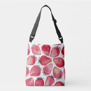 Bolso Cruzado Fresas acuarela y tinta