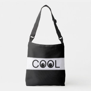 Bolso Cruzado Frescas Buenas Vibraciones en Blanco y Negro