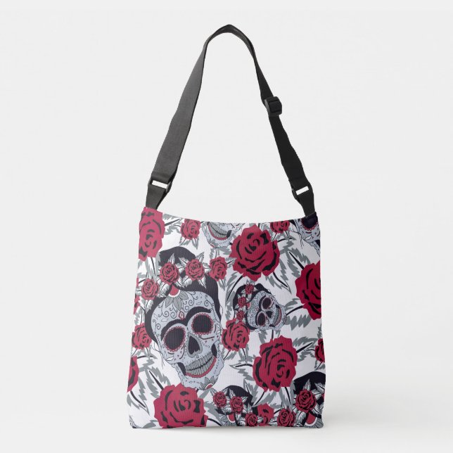 Bolso Cruzado Frida Kahlo  and roses  (Anverso)