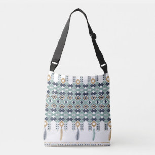 Bolso Cruzado Frontera perfecta entre la geometría india y Estad