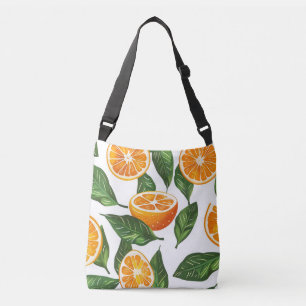 Bolso Cruzado Fruta Botánica Naranja Cítrico Sin Costuras