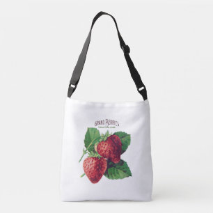 Bolso Cruzado Fruta de fresa de vintage cúrcuma Añadir su nombre