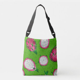 Bolso Cruzado Fruta del dragón rojo en verde