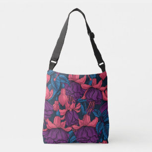 Bolso Cruzado Fuchsia en azul y púrpura