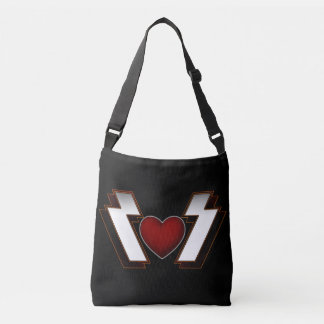Bolso Cruzado Fuerte corazón Metalizado