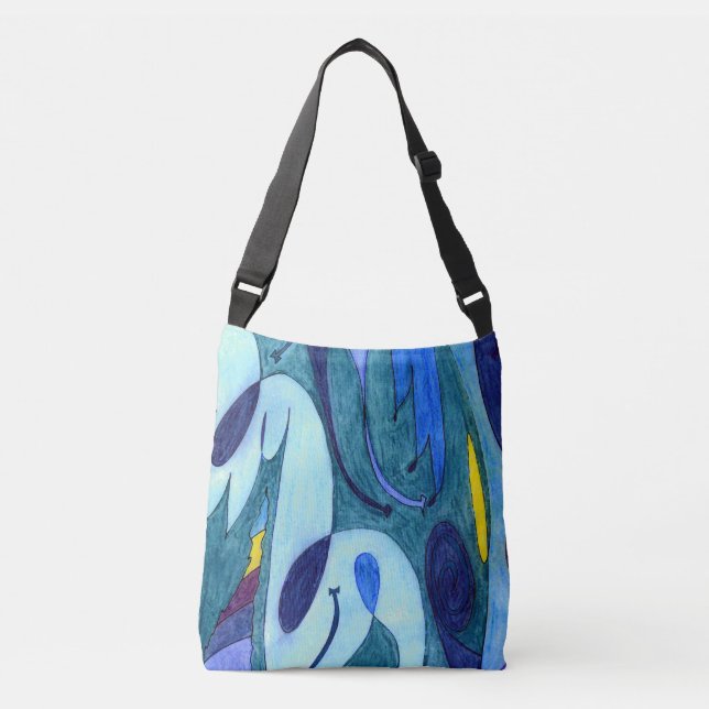 Bolso Cruzado Fumes azules (Anverso)