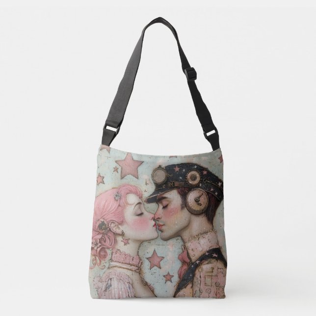 Bolso Cruzado Fun Steampunk Couple (Anverso)