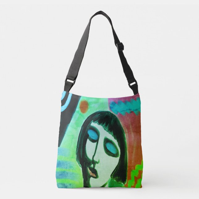 Bolso Cruzado Funky Abstract Art (Anverso)