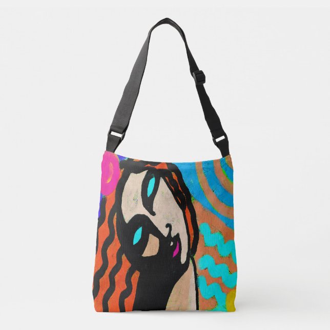 Bolso Cruzado Funky Abstract Art Crossbody (Anverso)